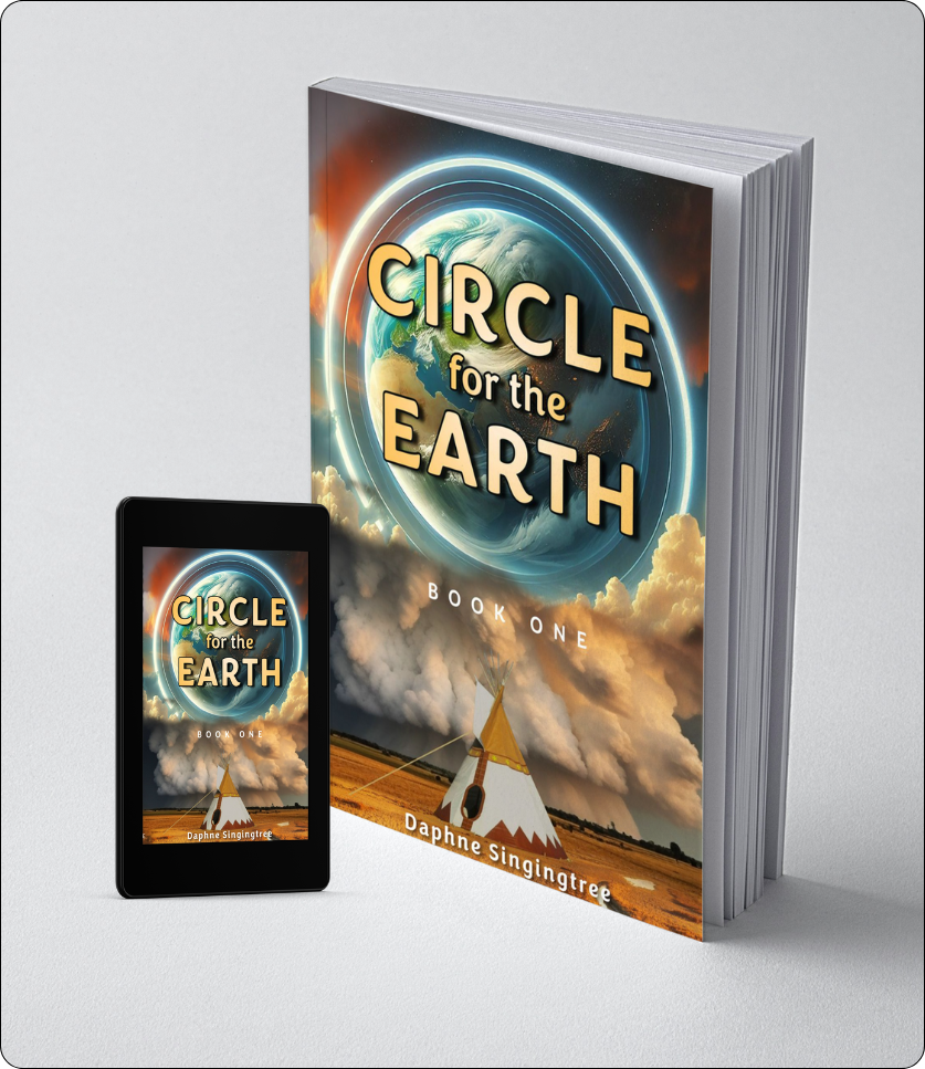3d book display image of Circle for the Earth: A Time Travel Saga to Forge a Sustainable Future